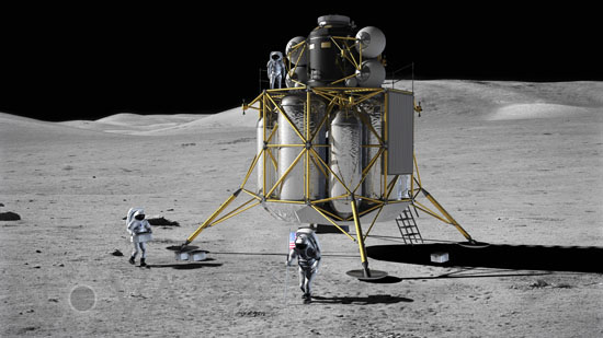 Retour sur la Lune - Vue d'artiste