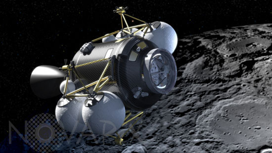 The Altair spacecraft in lunar orbit