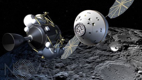 Retour sur la Lune: Altair rejoint le module Orion