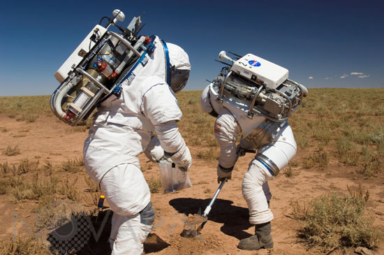 Space suits test