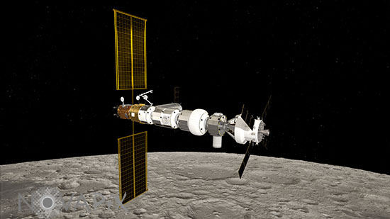 Orion docked to Gateway