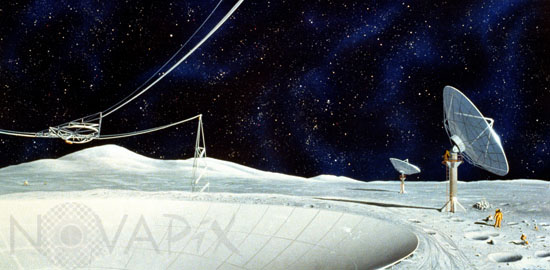 Observatoire sur la Lune - Illustration