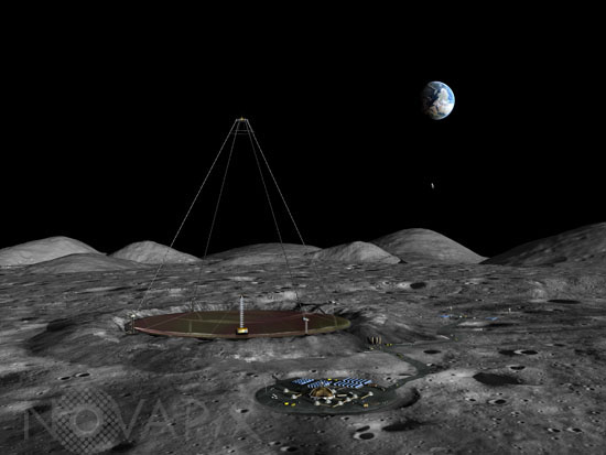 Lunar liquid mirror telescope