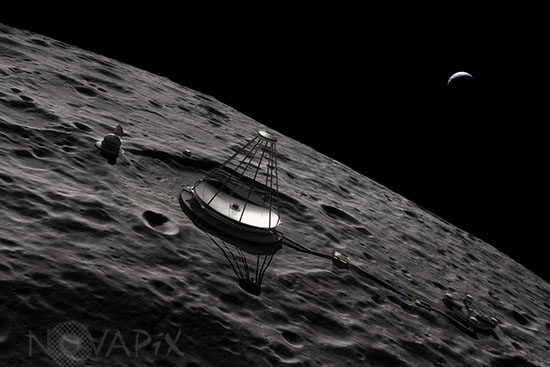 Lunar liquid mirror telescope