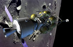 Retour sur la Lune : arrivée en orbite lunaire - Vue d'artiste