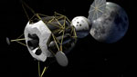 Retour sur la Lune : arrivée en orbite lunaire - Vue d'artiste