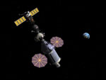 Exploration spatiale: Vaisseaux Soyouz et Orion - Vue d'artiste