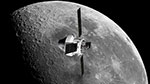 Retour sur la Lune: le module Orion en orbite lunaire - Vue d'artiste