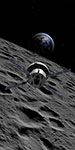 Retour sur la Lune: le module Orion en orbite lunaire - Vue d'artiste