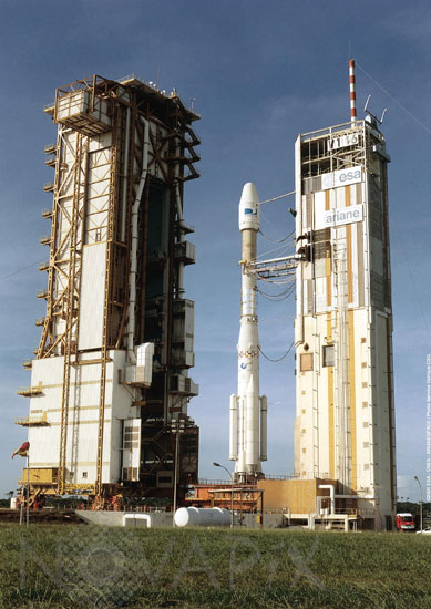Ariane 4 rocket on launch pad. 10/2001