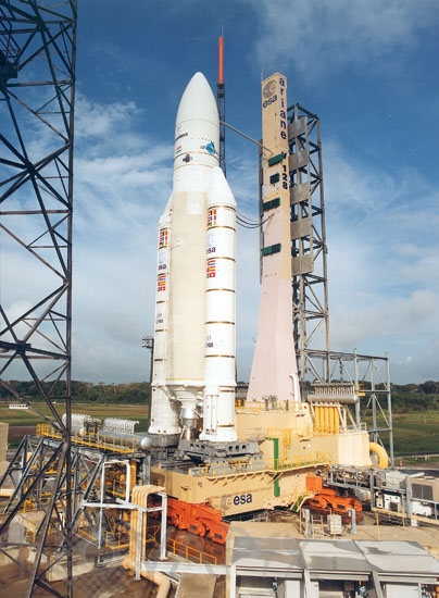 Ariane 5 on launch pad. 03/2000
