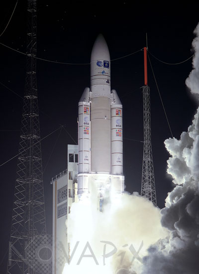 Décollage de la fusée Ariane 5. 08/2002