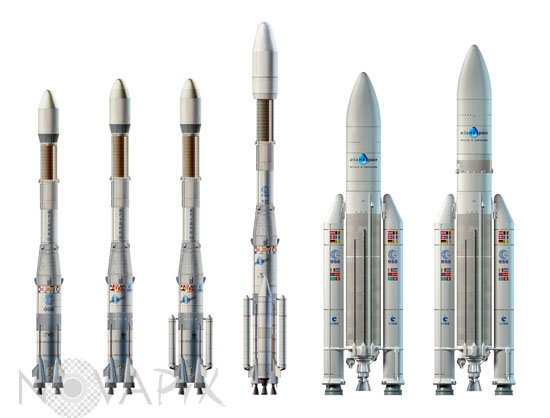 Ariane launch vehicles family- Illustration