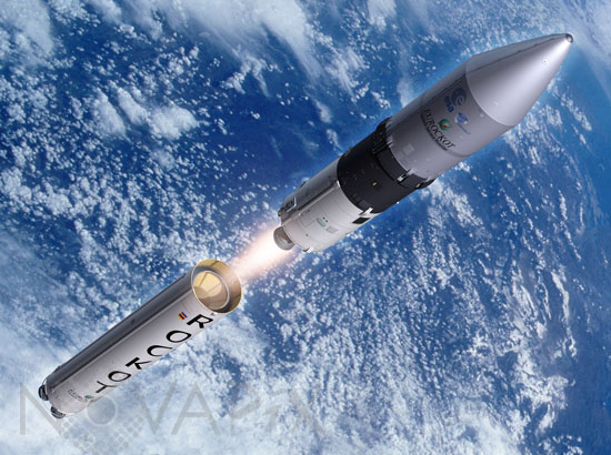 Separation of the Rockot launcher second stage - Artist view
