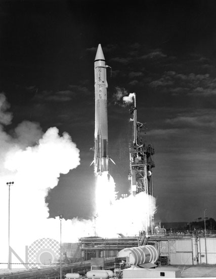 Launch of Mariner 7 spaceprobe. 03/1969