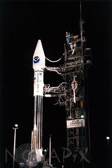 Atlas 1 rocket awaiting launch. 04/1997