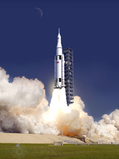 Artist concept of SLS launching