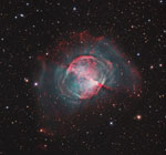 Nébuleuse planétaire Dumbbell (M27) dans le Petit Renard