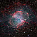 Nébuleuse planétaire Dumbbell (M27) dans le Petit Renard