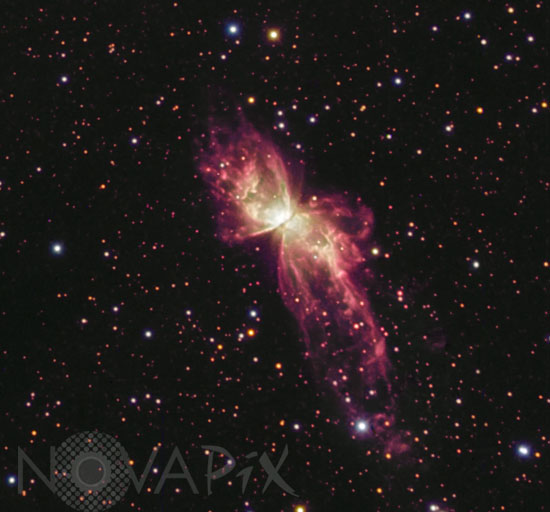 Nébuleuse planétaire NGC 6302 dans le Scorpion