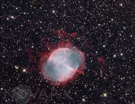 Nébuleuse planétaire Dumbbell (M27) dans le Petit Renard