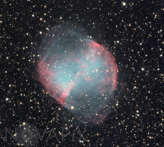 Nébuleuse planétaire Dumbbell (M27) dans le Petit Renard