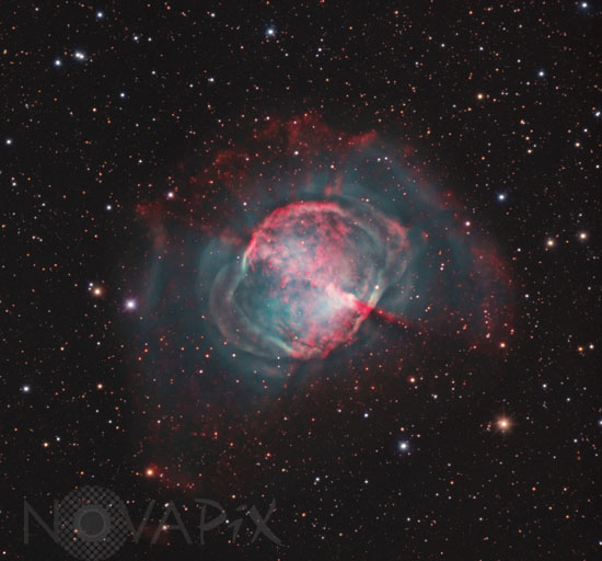 Nébuleuse planétaire Dumbbell (M27) dans le Petit Renard