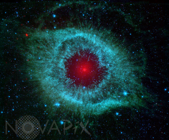 Helix planetary nebula (NGC 7293) in infrared