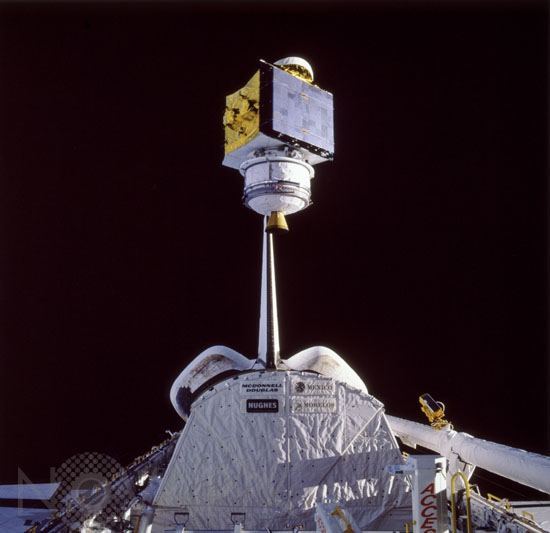 SATCOM KU-2 communication satellite deployed 11/1985