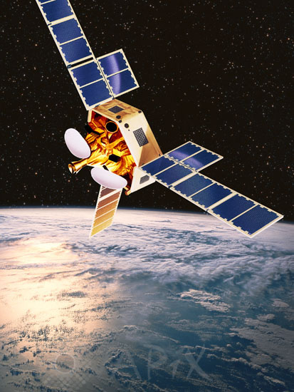 Communication satellite Symphonie-2. Artwork