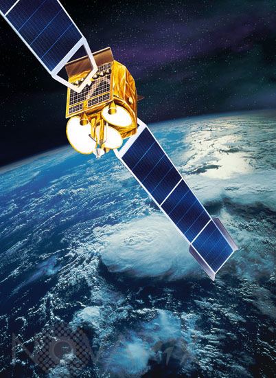 Communication satellite Telecom-1A. Artwork