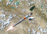 Mise en orbite du satellite Giove-A - Vue d'artiste
