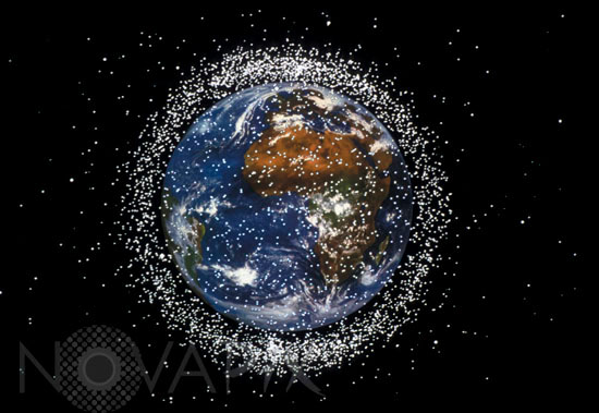 Débris en orbite autour de la Terre