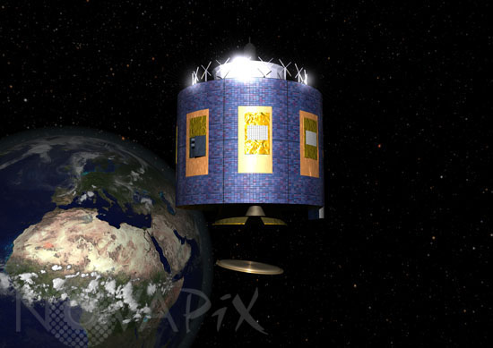 Débris spatiaux: satellite de type Meteosat
