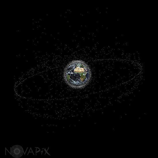 Débris en orbite autour de la Terre