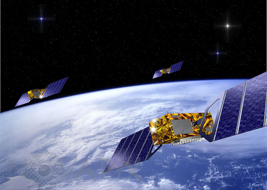 Galileo constellation. Artwork