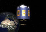 Débris spatiaux: satellite de type Meteosat
