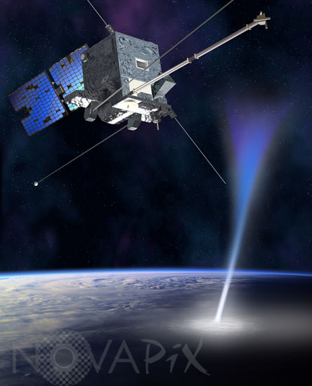 Microsatellite TARANIS et Jet Bleu - Vue d'artiste