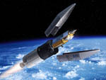 Mise en orbite du satellite CRYOSAT - Vue d'artiste