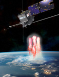 Microsatellite TARANIS et Sprites - Vue d'artiste