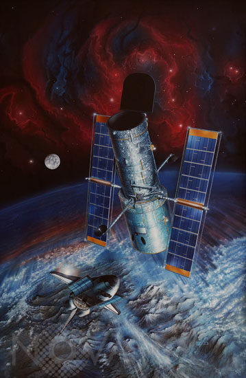 Télescope spatial Hubble - Vue d'artiste