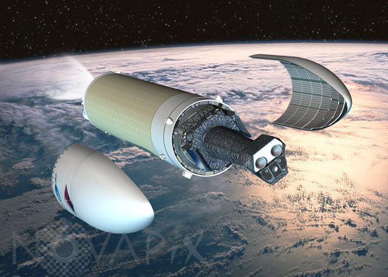 Launch of XMM-Newton space telescope. Artwork