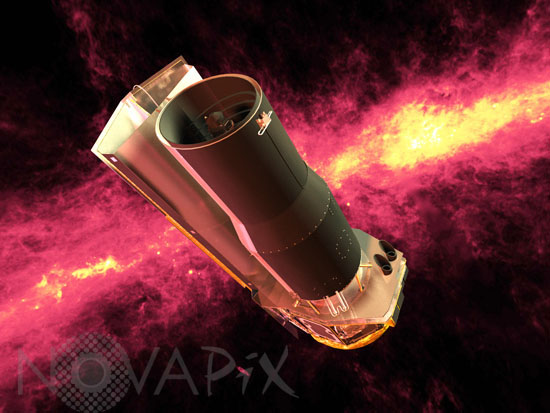 The Spitzer space telescope. Artwork