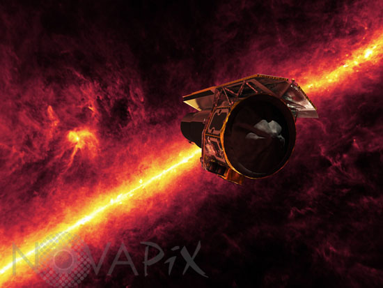 The Spitzer space telescope. Artwork