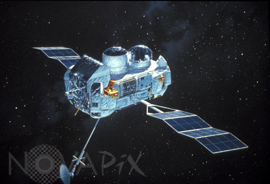 Télescope spatial CGRO -Vue d'artiste