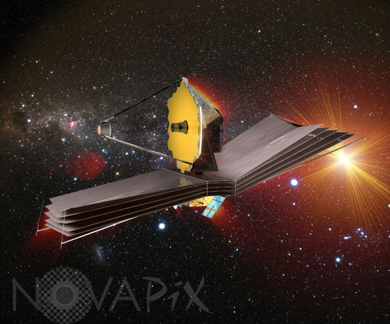 Télescope spatial James Webb (JWST) - Vue d'artiste