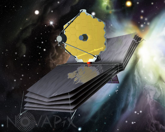Télescope spatial James Webb (JWST) - Vue d'artiste