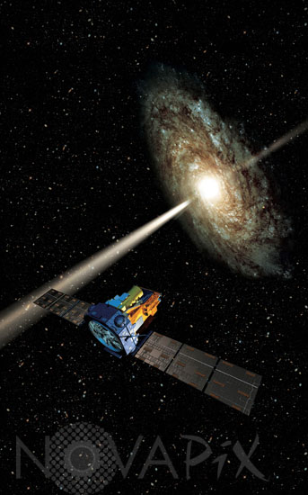 Satellite INTEGRAL. Artwork.