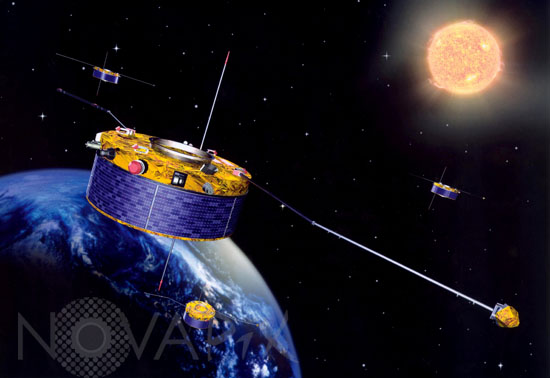 Satellites CLUSTER-Vue d'artiste