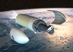 Lancement du télescope spatial XMM-Newton -Vue d'artiste